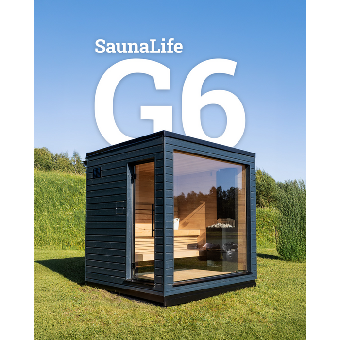 SaunaLife Model G6 Pre-Assembled Outdoor Sauna, Garden-Series (5 Person)