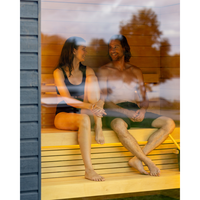 SaunaLife Model G6 Pre-Assembled Outdoor Sauna, Garden-Series (5 Person)