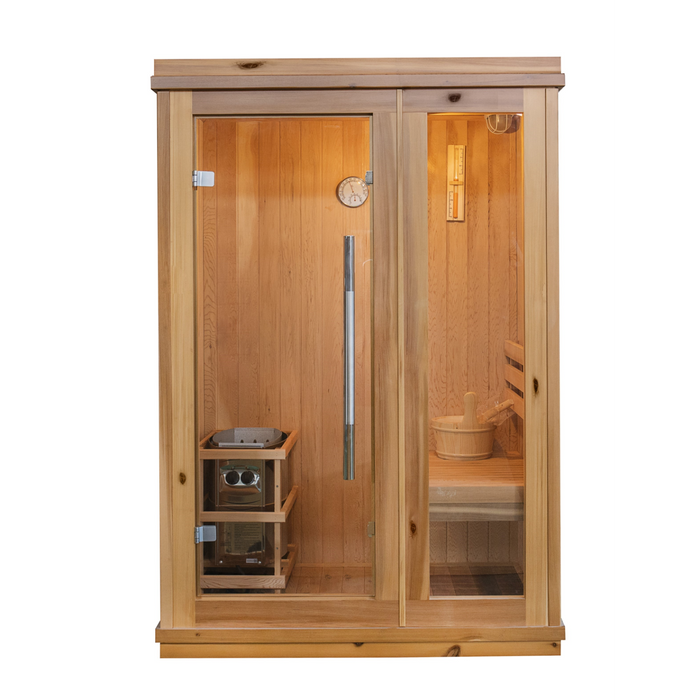 SunRay The Aston, 1-Person Indoor Traditional Sauna with 4.5kW Harvia Heater