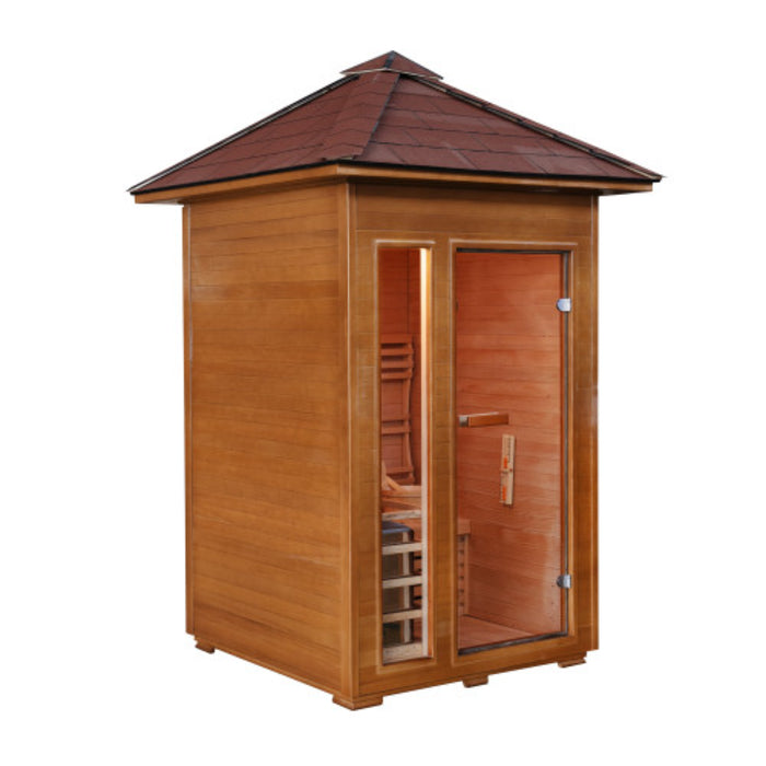 SunRay The Bristow, 2-Person Outdoor Traditional Sauna with 4.5kW Harvia Heater