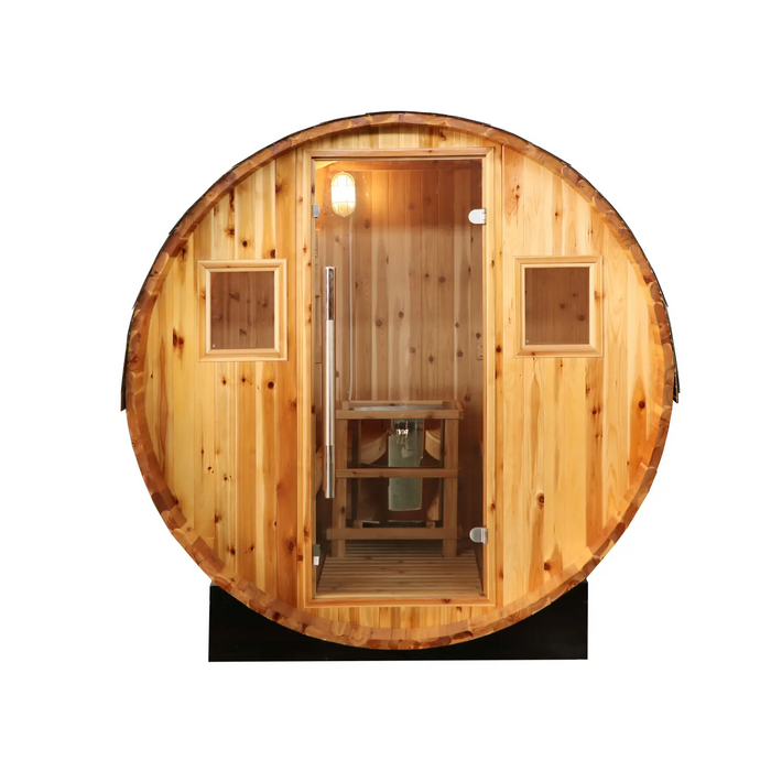 SunRay Solace 2-Person Traditional Barrel Sauna