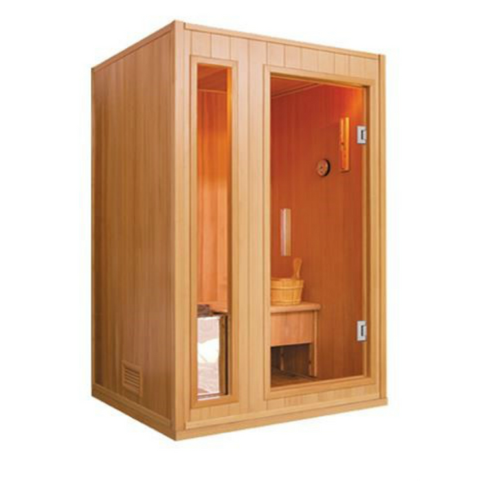 SunRay The Baldwin, 2-Person Traditional Indoor Sauna with 3.5kW Harvia Heater