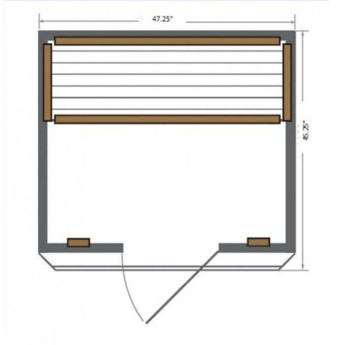 SunRay The Sierra, 2-Person Indoor Infrared Cedar Sauna