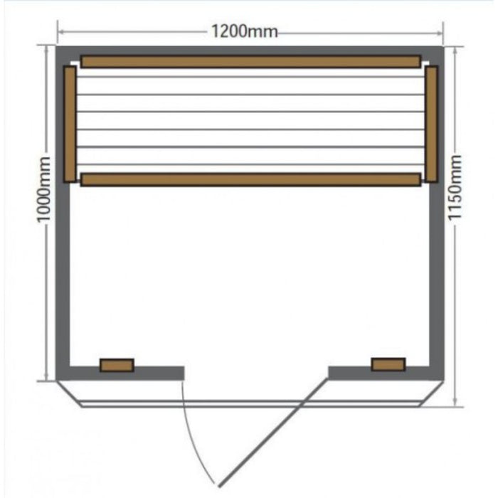 SunRay The Evansport, 2-Person Indoor Infrared Cedar Sauna