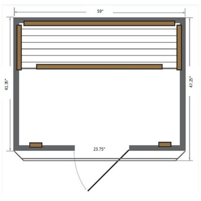 SunRay The Savannah, 3-Person Indoor Infrared Cedar Sauna