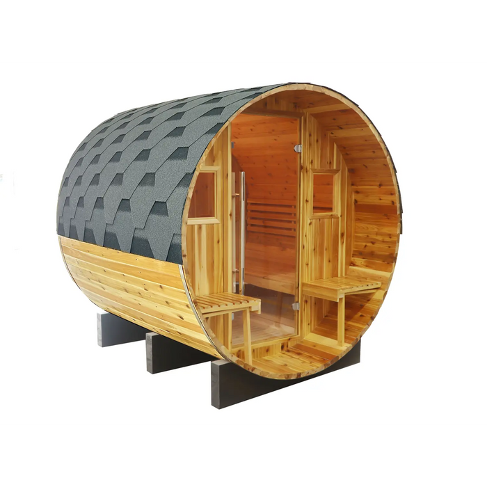 SunRay Oasis 2-4 Person Traditional Canopy Barrel Sauna