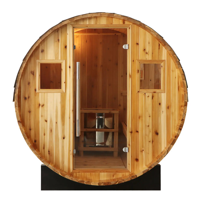 SunRay Aurora 2-4 Person Traditional Barrel Sauna