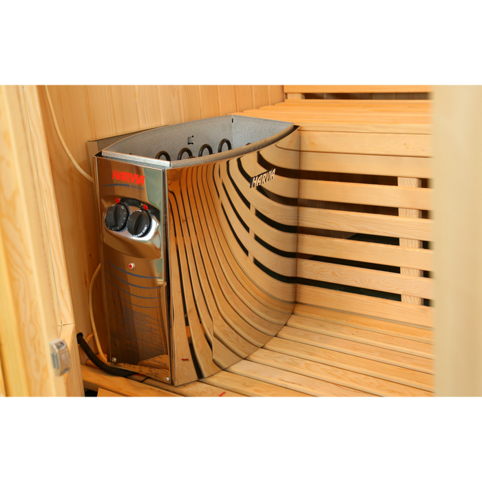 SunRay The Baldwin, 2-Person Traditional Indoor Sauna with 3.5kW Harvia Heater