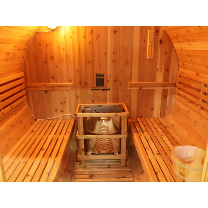 SunRay Galley 4-Person Traditional Barrel Sauna