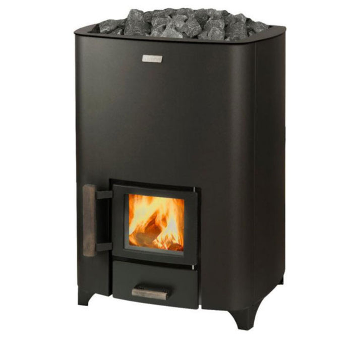 Narvi NC 16 Black Wood Burning Sauna Heater With Chimney