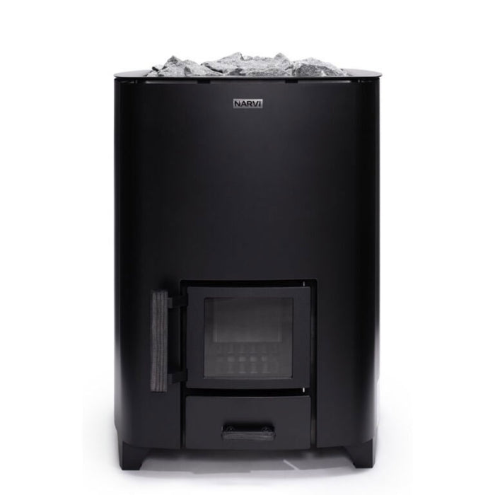 Narvi NC 16 Black Wood Burning Sauna Heater With Chimney