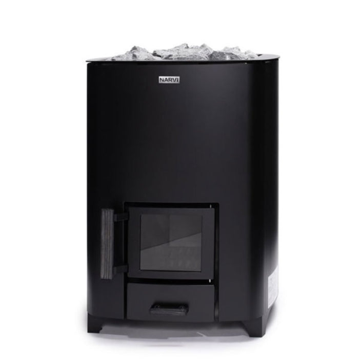 Narvi NC 16 Black Wood Burning Sauna Heater With Chimney