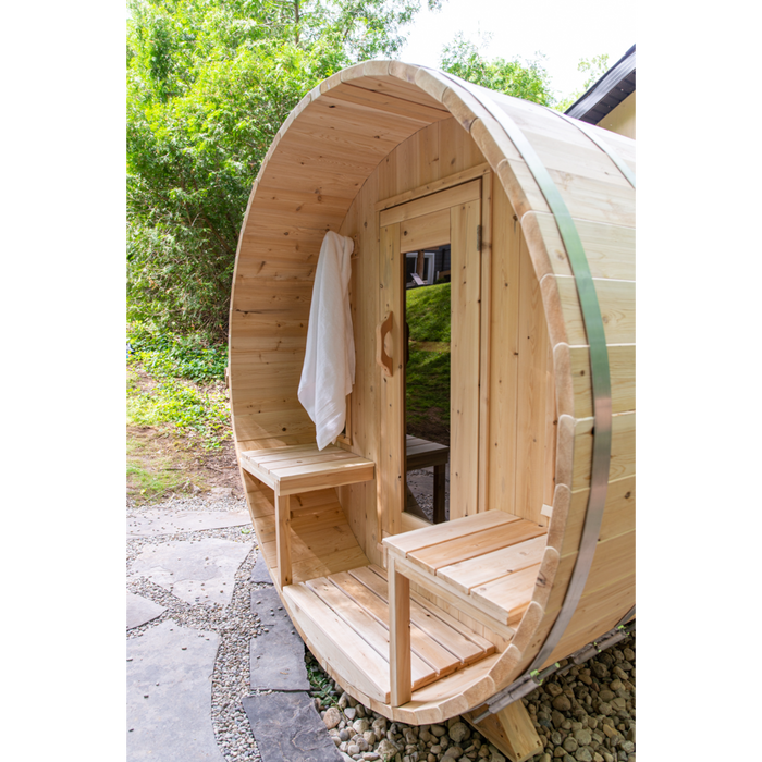 Dundalk Leisurecraft Tranquility Outdoor Barrel Sauna (6-8 Person)