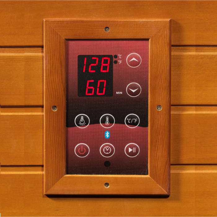 Dynamic Sauna, Lugano 3-person Low EMF (Under 8MG) FAR Infrared Indoor Sauna (Canadian Hemlock)