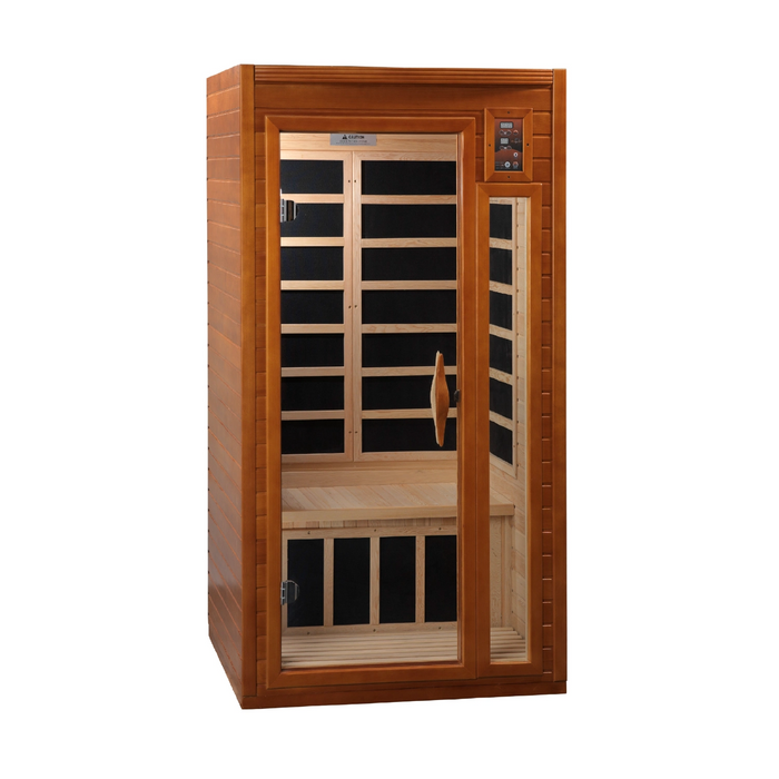 Dynamic Sauna, Barcelona 1-2-person Low EMF (Under 8MG) FAR Infrared Indoor Sauna (Canadian Hemlock)