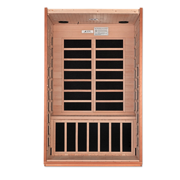 Dynamic Sauna, Cordoba Elite 2-person Ultra Low EMF (Under 3MG) FAR Infrared Indoor Sauna (Canadian Hemlock)