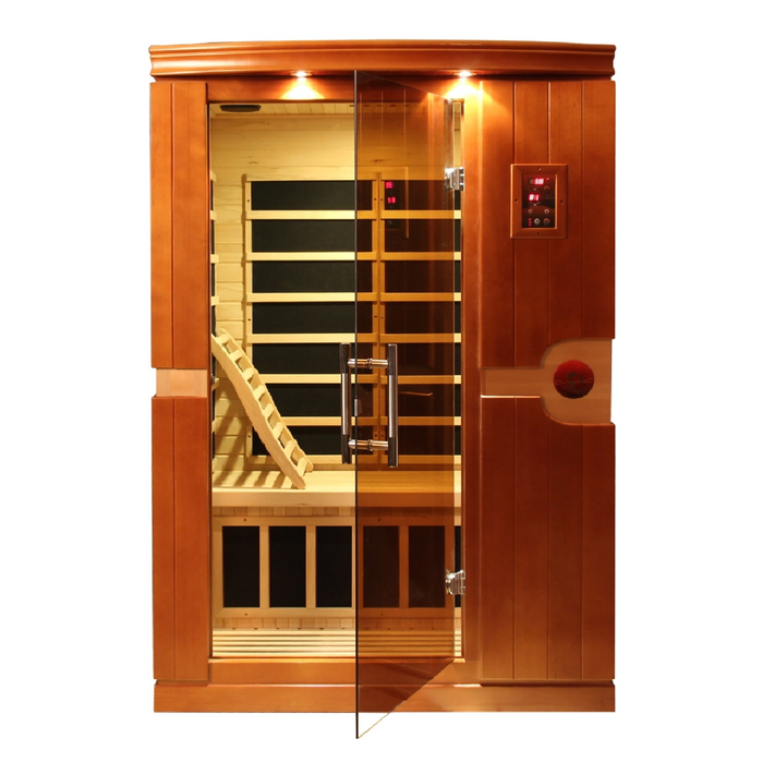 Dynamic Sauna, Venice 2-person Low EMF (Under 8MG) FAR Infrared Indoor Sauna (Canadian Hemlock)