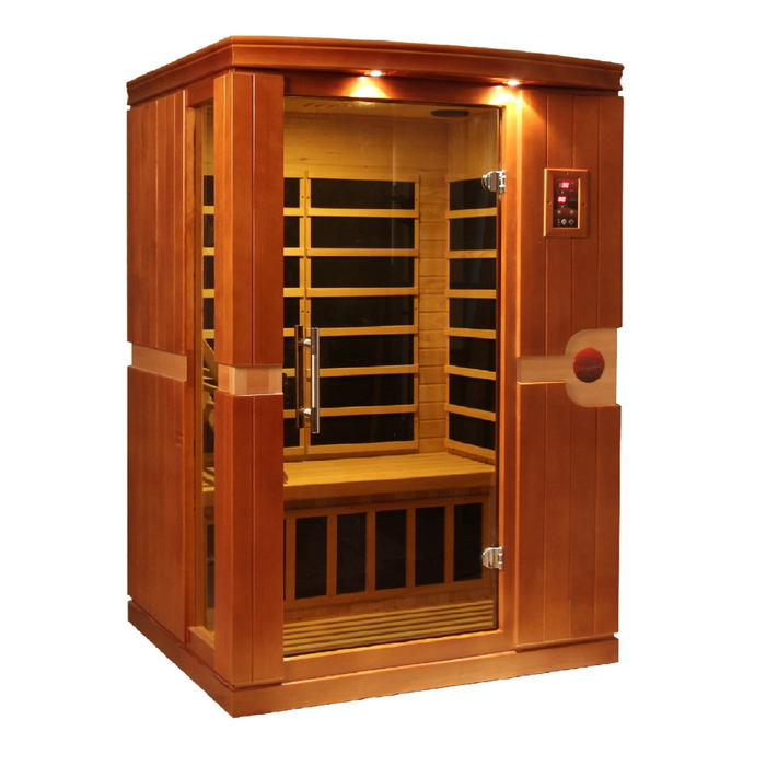 Dynamic Sauna, Venice 2-person Low EMF (Under 8MG) FAR Infrared Indoor Sauna (Canadian Hemlock)