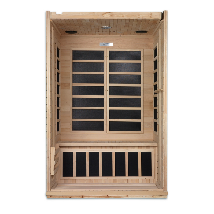 Dynamic Sauna, Venice 2-person Low EMF (Under 8MG) FAR Infrared Indoor Sauna (Canadian Hemlock)