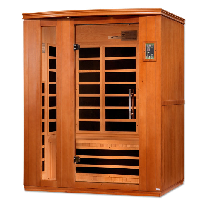 Dynamic Sauna, Lugano 3-person Low EMF (Under 8MG) FAR Infrared Indoor Sauna (Canadian Hemlock)