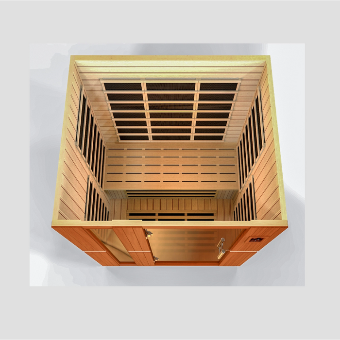 Dynamic Sauna, Lugano 3-person Low EMF (Under 8MG) FAR Infrared Indoor Sauna (Canadian Hemlock)