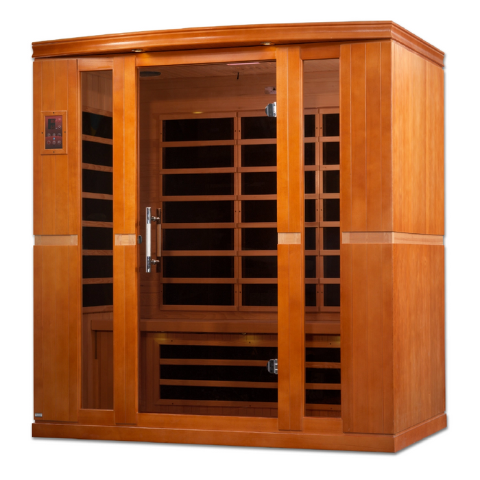 Dynamic Sauna, Bergamo 4-person Low EMF (Under 8MG) FAR Infrared Indoor Sauna (Canadian Hemlock)