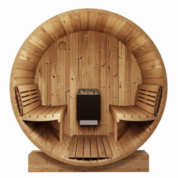 SaunaLife Model E8 Barrel Sauna, ERGO Series (6-Person)