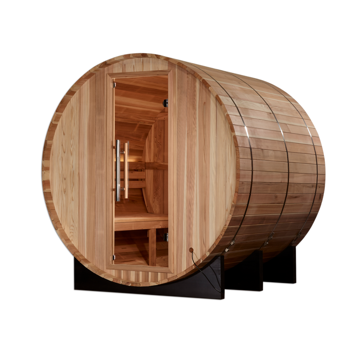 Golden Designs "Arosa" 4 Person Barrel Traditional Sauna -  Pacific Cedar