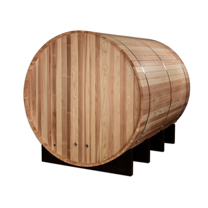 Golden Designs "Klosters" 6 Person Barrel Traditional Sauna -  Pacific Cedar