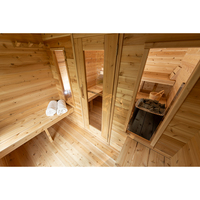 Georgian Cabin Outdoor Sauna with Change Room (2-6 Person)