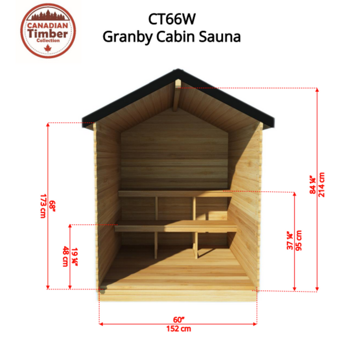 Dundalk Leisurecraft Granby Cabin Outdoor Sauna (2-3 Person)