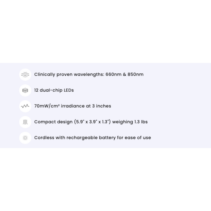 Hooga Health Charge, Portable Red Light Therapy Device