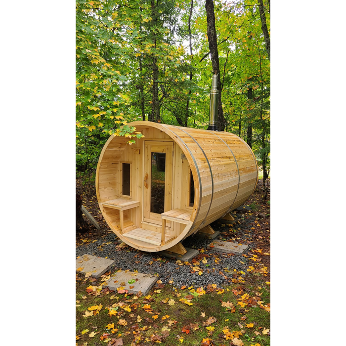 Dundalk Leisurecraft Tranquility Outdoor Barrel Sauna (6-8 Person)