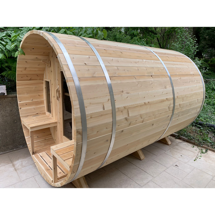 Dundalk Leisurecraft Tranquility Outdoor Barrel Sauna (6-8 Person)