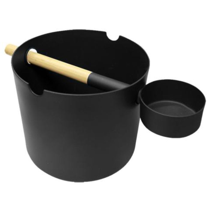 KOLO Sauna Bucket and Ladle Set, Bamboo/Aluminum, 1Gal