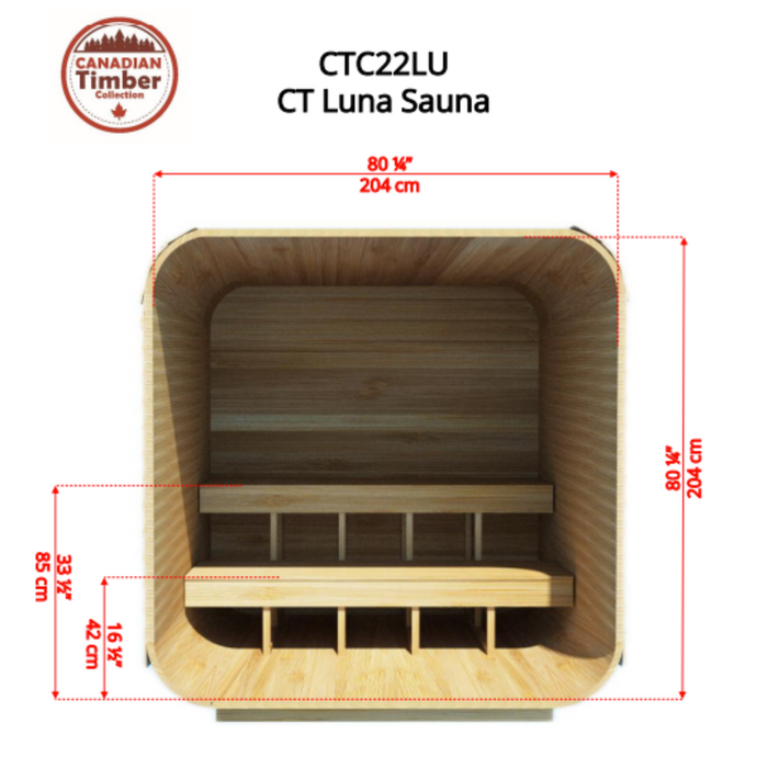 Luna Outdoor Sauna (2-4 Person)