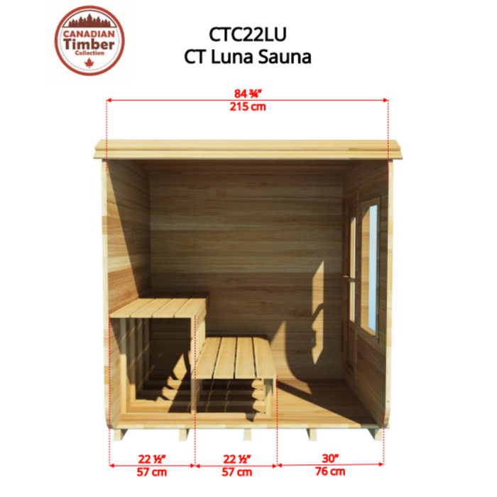 Luna Outdoor Sauna (2-4 Person)