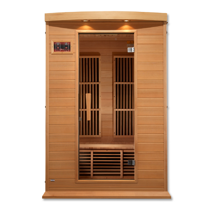 Maxxus Saunas, MX-K206-01, 2-Person Low EMF (Under 8MG) FAR Infrared Indoor Sauna (Canadian Hemlock)