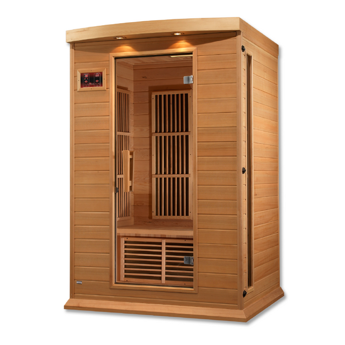 Maxxus Saunas, MX-K206-01, 2-Person Low EMF (Under 8MG) FAR Infrared Indoor Sauna (Canadian Hemlock)