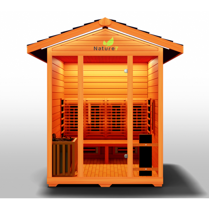 Medical Sauna, Nature 7 ™ Outdoor Hybrid Sauna (3-4 Person)