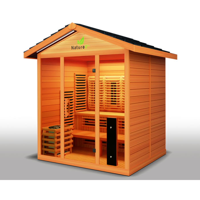 Medical Sauna, Nature 8 Plus ™ Outdoor Hybrid Sauna (4-6 People)