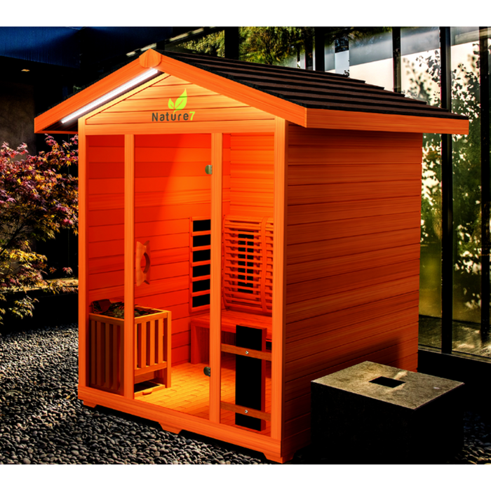 Medical Sauna, Nature 7 ™ Outdoor Hybrid Sauna (3-4 Person)