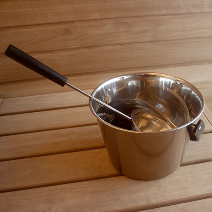 PROSAUNAS Stainless Sauna 1-Gallon Pail w/ Ladle