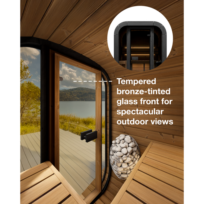 SaunaLife Model CL3G Cube-Series Outdoor Home Sauna Kit (Up to 2 Persons)