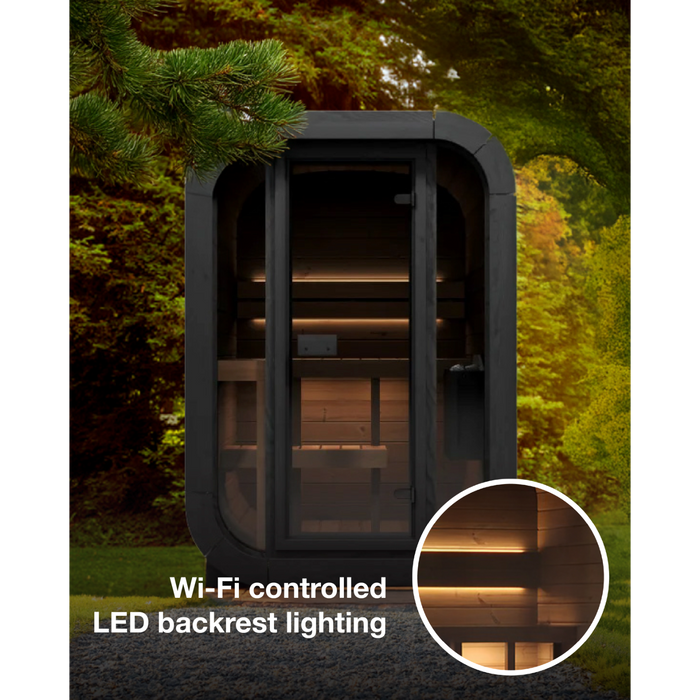 SaunaLife Model CL3G Cube-Series Outdoor Home Sauna Kit (Up to 2 Persons)