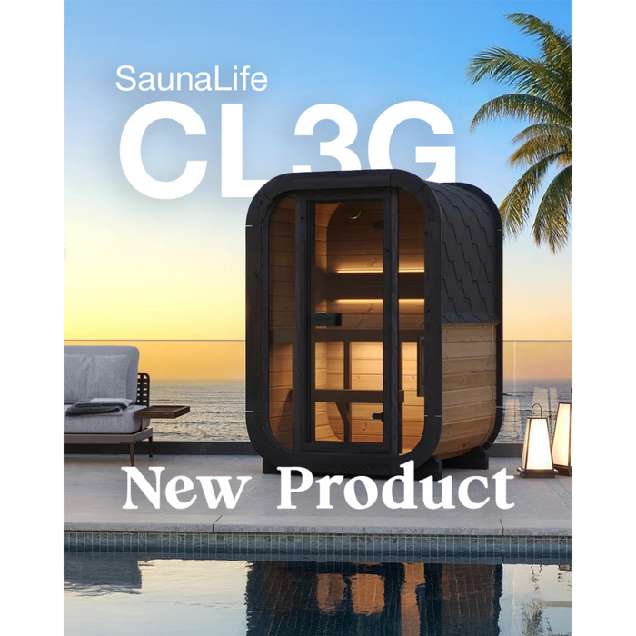 SaunaLife Model CL3G Cube-Series Outdoor Home Sauna Kit (Up to 2 Persons)