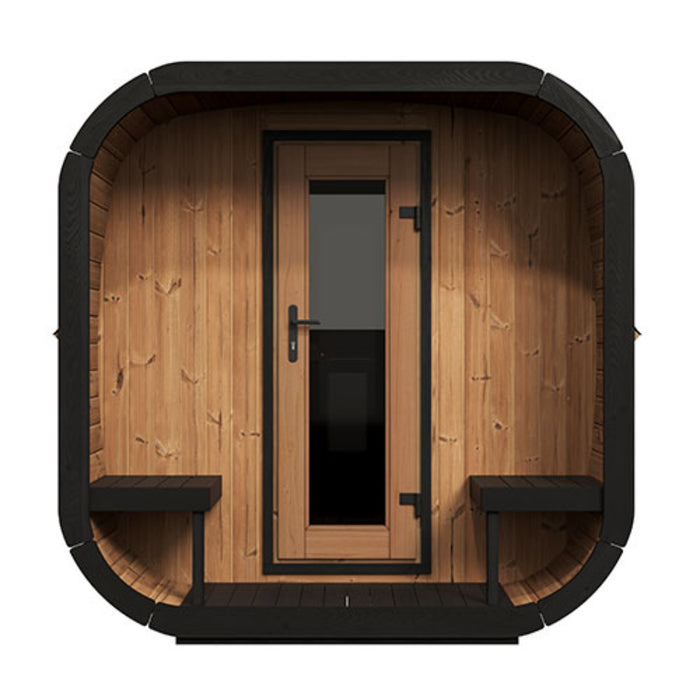 SaunaLife Model CL12GCP Cube-Series Outdoor Home Sauna Suite Kit, Up to 8 Persons