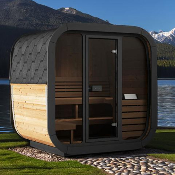 SaunaLife Model CL5G Cube-Series Outdoor Home Sauna Kit, (4 Person)