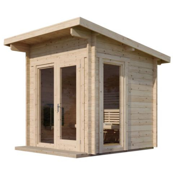 SaunaLife Model G4 Outdoor Sauna Kit, Garden-Series (6 Person)