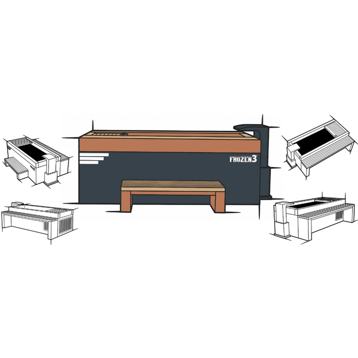 Medical Sauna, Frozen 3™ Cold Plunge / Standard Size (Up to 6'1, 275 lbs) PLUS Accessories Kit AND Essential Oil Steam